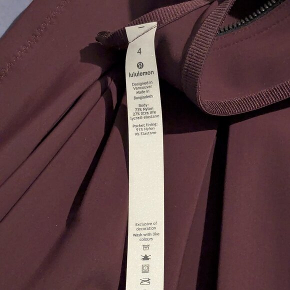 Lululemon Here to There Dress Size 4 Bordeaux Drama BNWT! - Picture 10 of 13